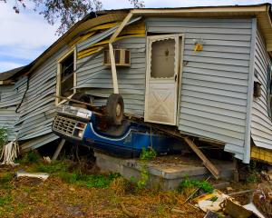  storm damaged home